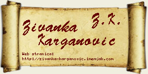 Živanka Karganović vizit kartica